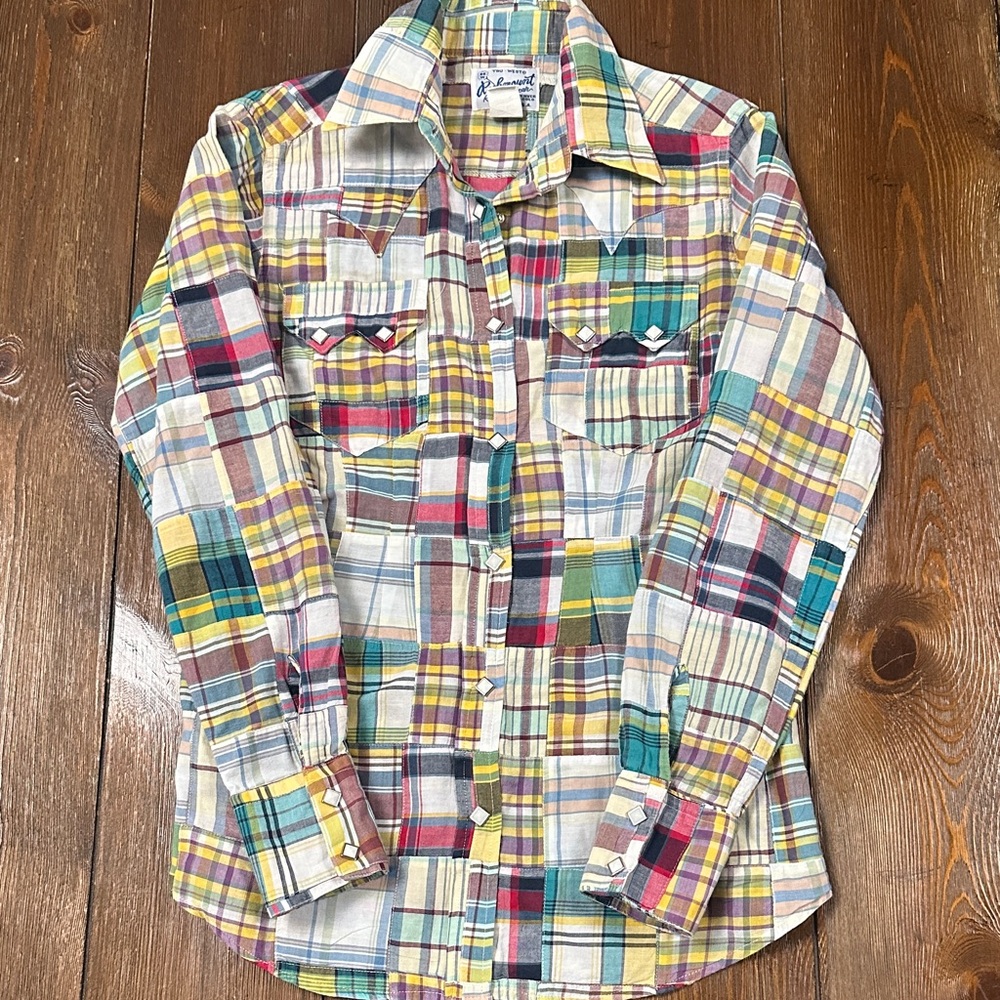Rockmount Patchwork Plaid Button Down Shirt - image 1